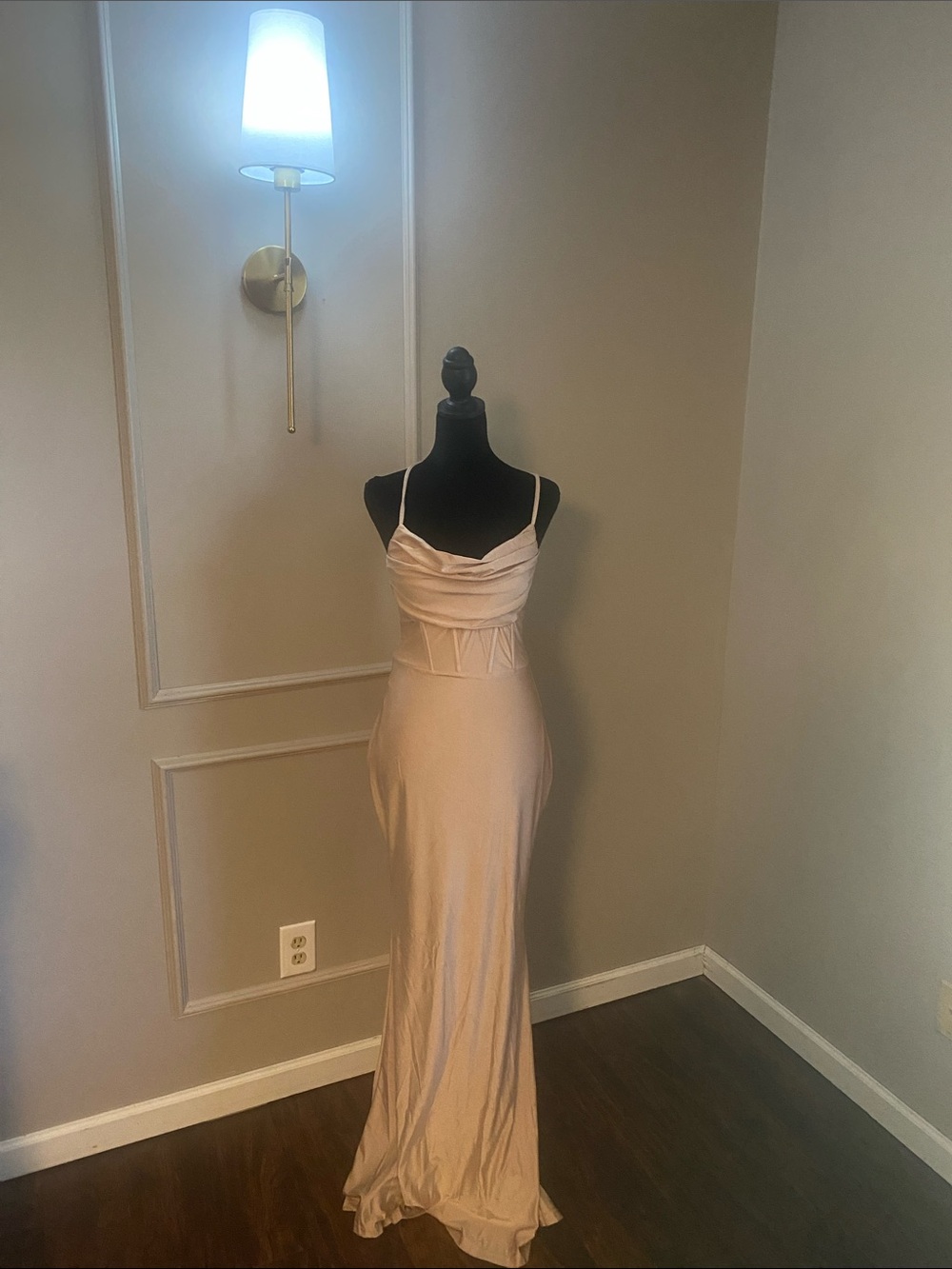 Windsor Blush Pink Cowl Neck Maxi Dress